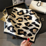 Leopard Print Silk Scarf