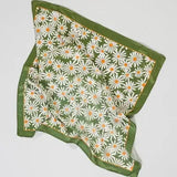 Green Daisy Silky Scarf