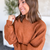 Mia Dolman Sleeve Camel Sweater