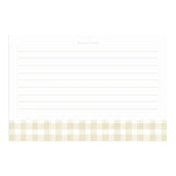 Biege Gingham Recipe Cards