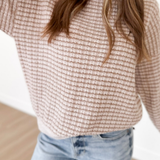Taupe/Tan Striped Knit Sweater