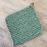 Knitted Potholder-Green