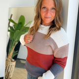 Multi Color Block Knit Sweater