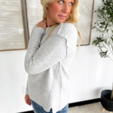 Seam Detail Crewneck Knit Sweater (2 Colors)