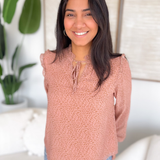 Gianna Patterned Long Sleeve Top