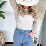 Lightweight Open Knit Long Sleeve Top (2 Colors)
