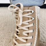 Neutral Lace Up MIA Bootie