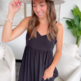 Makenna Tiered Black Maxi Dress