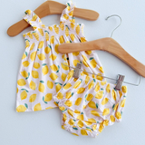Sunny Lemons Ruffly Strap Top & Bloomers