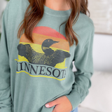 Minnesota Loon Sunset Long Sleeve Top