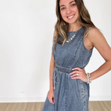 Sleeveless Denim Mini Dress