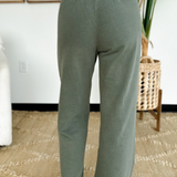 Elastic Waistband Wide Leg Sweatpants