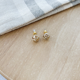 Brass Round Ball Earrings