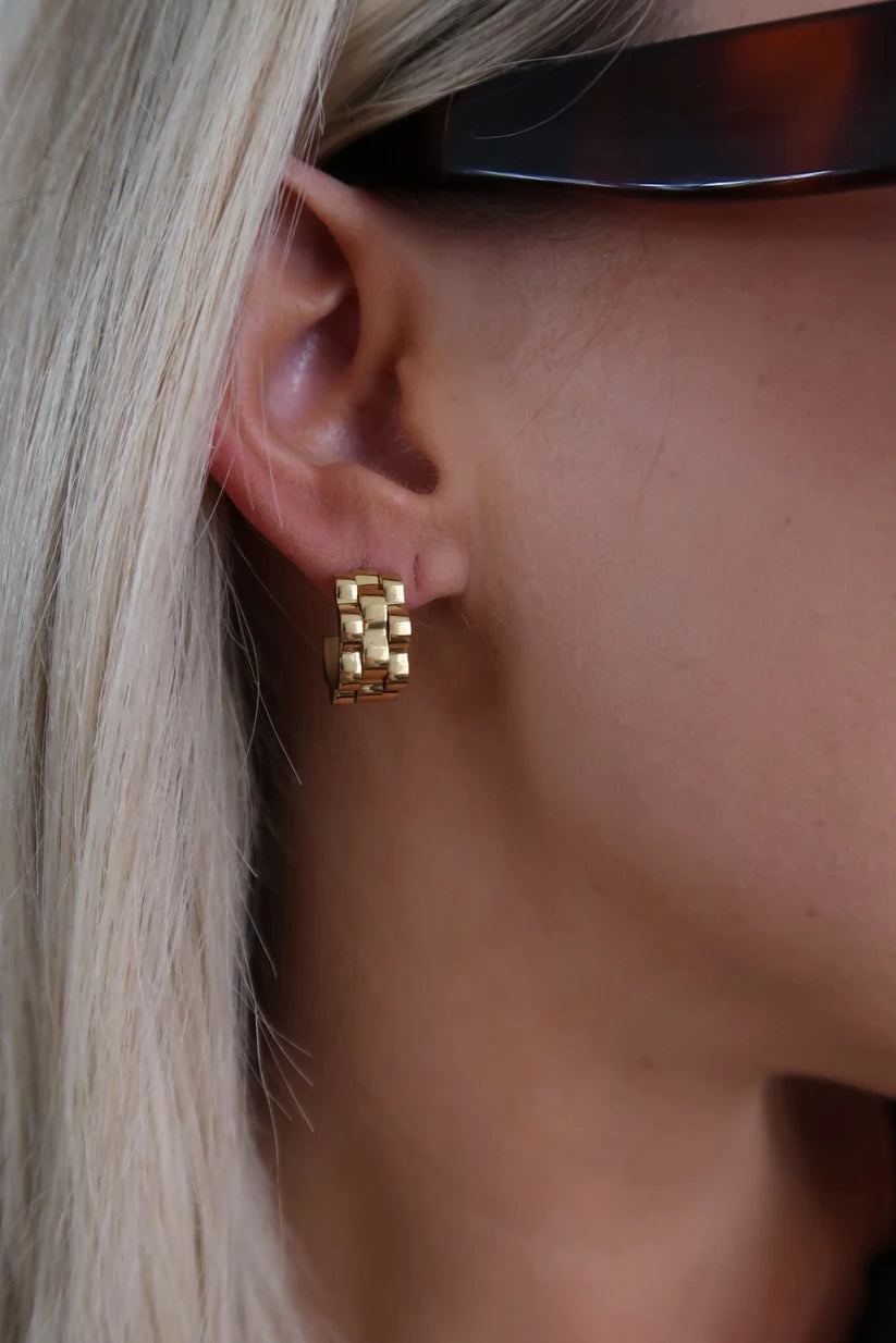 Small Gold Rolly Hoops