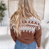 Audrey Aztec Pattern Knit Sweater