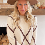 Diamond Pattern Knit Sweater