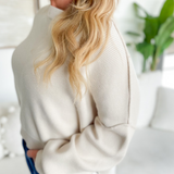 Carmen Relaxed Fit Cream Sweater