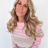 Rainbow Striped Knit Sweater