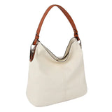 Side Metal Accent Hobo Bag