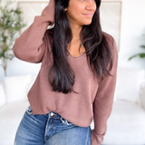 Raegan V-Neck Ribbed Sweater