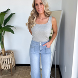 Double Lined Tank Top-Grey