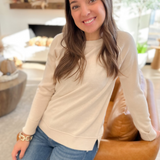 Solid Cream Knit Sweater