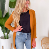 Bridget Camel Open Front Blazer