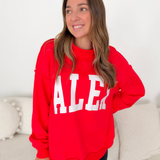 Red Alex Mock Neck Sweatshirt