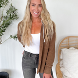 Fresch Terry Brown Contrast Hoodie Top