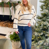 Allison Striped Relaxed Fit Knit Sweater