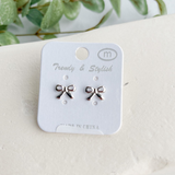 Tiny Bow Stud Earrings