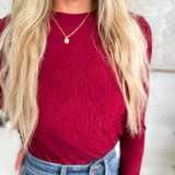 Crinkled Long Sleeve Top (3 Colors)