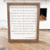 This Day With Your Children Sign