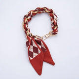 Silk Textile Knot Bag Charm Keychain