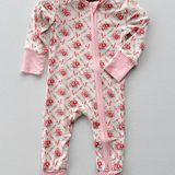 Rose Bow Pink Romper