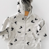 Grey Hockey Zip Hoodie (6M-24M)