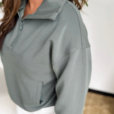 Sage Buttery Soft 1/4 Zip Pullover