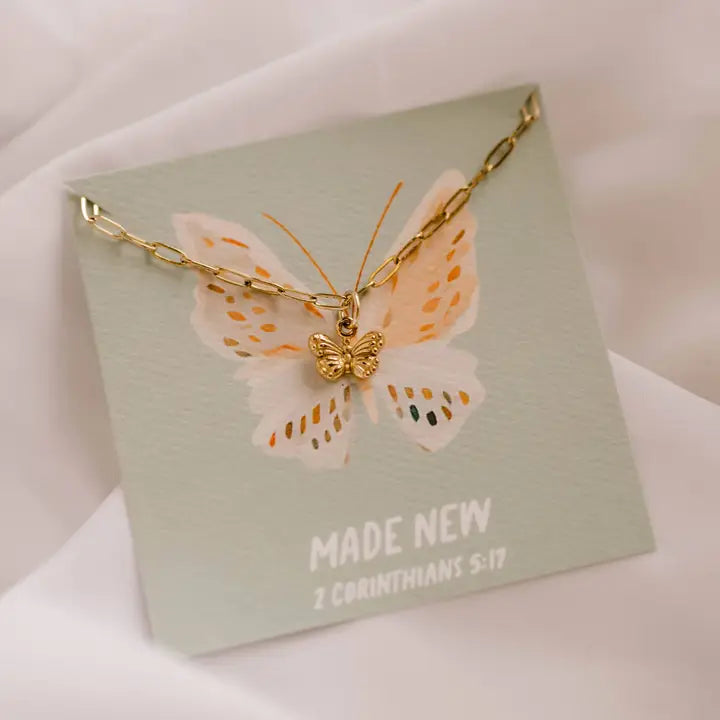Made New Butterfly Charm Necklace