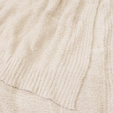 Buttery Soft Fluffy Cream Knit Blanket