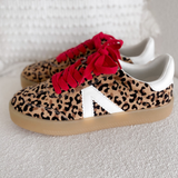 MIA Leopard Lace Up Sneakers