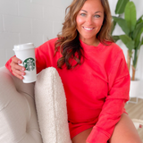 Grace Relaxed Red Pullover