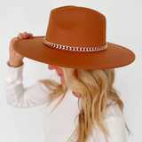Chain Band Fedora Hat