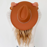 Chain Band Fedora Hat