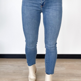 Kendra High Rise Straight Leg Just Black Denim Jeans