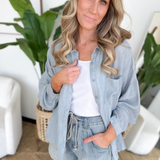 Soft Linen Blended Long Sleeve Top