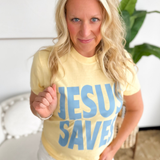Jesus Saves Butter Yellow Tee