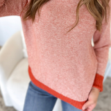 Rust & Ivory Pinstripe Knit Sweater