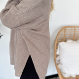 Heather Mocha Soft Knit Tunic Top