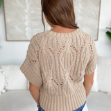 Bianca Crochet Short Sleeve Sweater