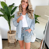 Soft Linen Blended Long Sleeve Top